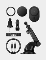 قاعدة تثبيت الجوال مع شاحن سيارة وشاحن لاسلكي 10 و...