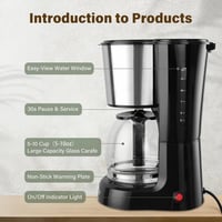 ماكينة صنع القهوة سعة 1.5 لتر - اسود