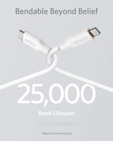 سلك شاحن انكر تايب سي إلى تايب سي 0.9 متر -أبيض