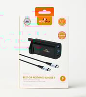 فيش شاحن تايب سي جداري 65W من موج ماكس +كيبل قماش...