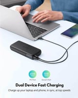 باور بانك من راف باور بايونير بسعة 20,000 ملي امبي...