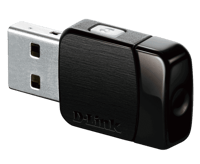 محول لاسلكي usb لشبكة واي فاي ثنائي النطاق - أسود