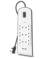 توصيلة كهربائية 8 منافذ من بيلكن + 2 USB