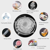 طقم حافظة طعام من 6 قطع شفاف