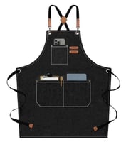 مريول طباخ مقاوم للماء للرجال والنساء، مصنوع من قم...