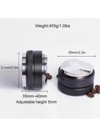 أداة دك وتوزيع وتسوية القهوة برأسين أسود 51مم