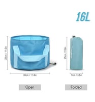 دلو محمول قابل للطي للتخييم 26.00x5.00x10.00سم