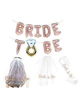 طقم وشاح للعروس بطبعة عبارة برايد تو بي