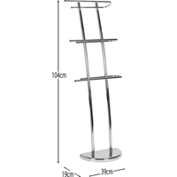 علاقة مناشف مطلية فضية