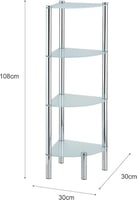 زاوية رفوف حمام عدد 4 رفوف