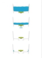 إناء غسيل وتجفيف مع سدادة ترشيح بلون رمادي