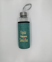 مطارة ماء من زجاج مع حافظ - Glass Water Bottle wit...