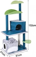 خداشة قطط مع أعمدة خدش وشقة صغيرة لراحة القطط