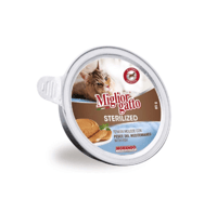 طعام رطب للقطط المعقمة بالدجاج و السمك 85غ