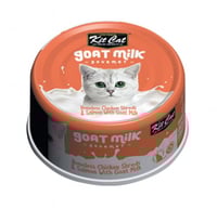 كت كات شرائح الدجاج مع السلمون وحليب الماعز 70 غ