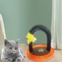 خداشة مدلكة للقطط على شكل قوس مع الكاتنيب