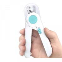 مقص أظافر للقطط مع ضوء LED إلكتروني مع مبرد