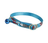 زولكس طوق نايلون للقطط رسمة سمك الساردين 30cm - أز...