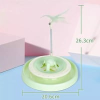 لعبة مسار الريشة مع أجراس للقطط