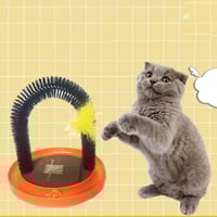 خداشة مدلكة للقطط على شكل قوس مع الكاتنيب