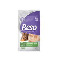 بيسو للقطط البالغة 2kg باللحم والدجاج