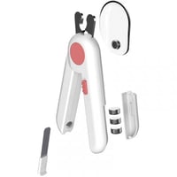 مقص أظافر للقطط مع ضوء LED إلكتروني مع مبرد