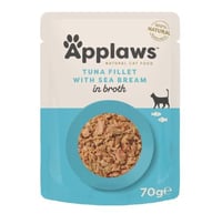 Applaws Tuna Fillet with Sea Bream in Broth 70g -...