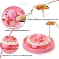 لعبة جديدة تفاعلية للقطط على شكل فأرة قابلة للدورا...