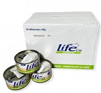 معلبات لايف كات الدجاج مع البط 85 جرام * 24 حبة