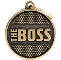 ماي فاميلي قلادة دائرية كبيرة برونز