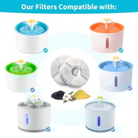 Pet Fountain Filter 4-Pack - طقم فلاتر نافورة مياه...