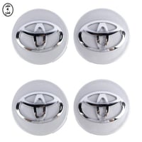 طقم غطاء جنوط تويوتا فضي