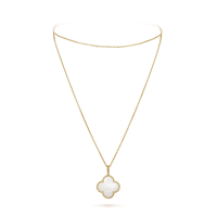 سلسال فان كليف طويل ابيض وردة واحدة كبيرة