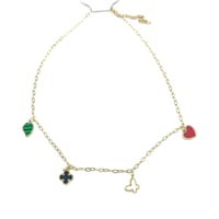 سلسال كليف ناعم بتعليقات ملونة فراشة وردة ورقة قلب