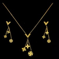 طقم ال في قطعتين سلسال وحلق