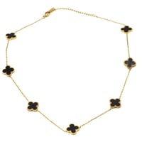 سلسال كليف وردة كلوفر عدد 7 وردات دبل فيس مطلي ذهب...