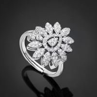 طقم زركون على الرقبة تصميم ألماس فاخر 4 قطع