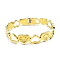 اسوارة تيفاني ذهبية بتصميم قلوب لإطلالة راقية