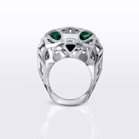 خاتم كارتير النمر فضي