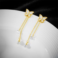 أقراط نسائية مطلية بالذهب عالية الجودة مرصعة بحجر...