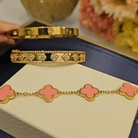 طقم اساور كارتير كليف وردي