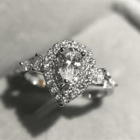 خاتم مناسبات حفلات زواج خطوبة شكل قطرة ماء بتصميم...