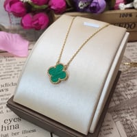 سلسال كليف وردة كلوفر دبل فيس لون ذهبي - اخضر