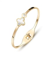 سوار كليف وردة كلوفر بتصميم بانجل ذاتي الاغلاق لون...