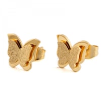 طقم مجوهرات نسائي فاخر بتصميم على شكل فراشة - لون...