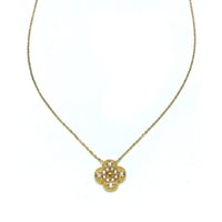 سلسال كليف وردة وجهين وجه زيركون و وجه اخضر