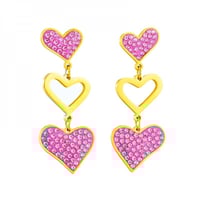 أقراط نسائية فاخرة بتصميم على شكل قلب ومرصعة بحجر...