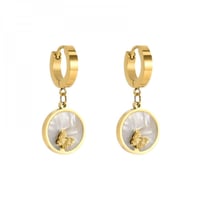 طقم مجوهرات نسائي مع تعليقة على شكل فراشة - لون ذه...