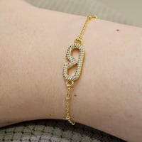 اسوارة فالنتينو ذهبية مرصعة بأحجار