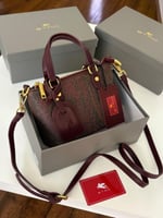 شنطة ايترو فخمة لون برغندي